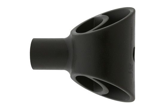 JP Enterprises Recoil Eliminator Matte Black 5/8x24 features tank style gas redirection